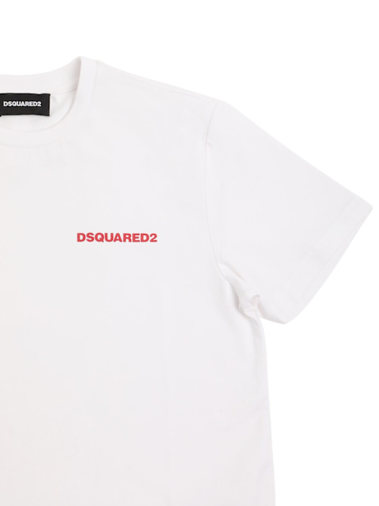 Dsquared2: Cotton blend pajamas - White - kids-boys_1 | Luisa Via Roma