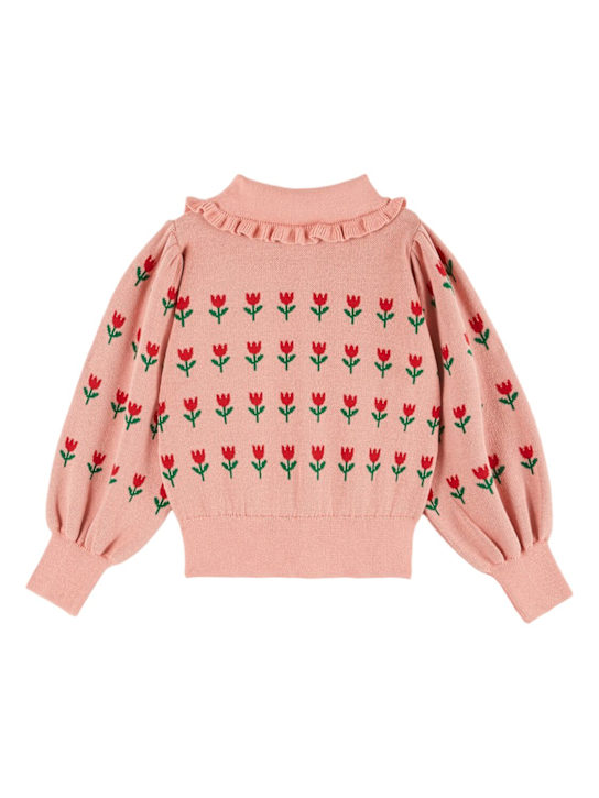 Emile & Ida: Cardigan in maglia di cotone jacquard - kids-girls_1 | Luisa Via Roma