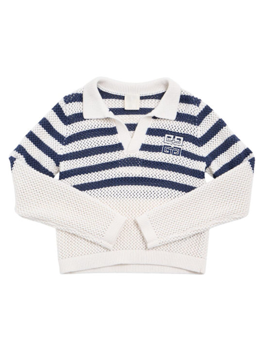 Givenchy: Sweater aus Baumwollstrick - kids-girls_0 | Luisa Via Roma