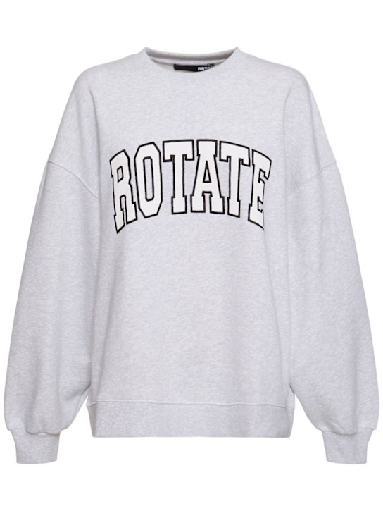 Rotate: Iris logo cotton jersey sweatshirt - women_0 | Luisa Via Roma