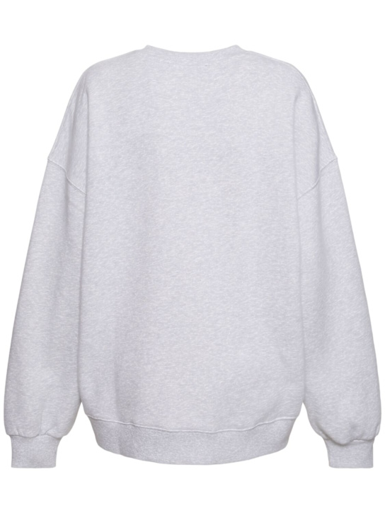 Rotate: Iris logo cotton jersey sweatshirt - Light Grey - women_3 | Luisa Via Roma