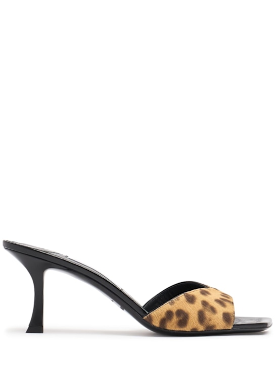 Jimmy Choo: 70mm Skye pony skin mules - Orange/Brown - women_0 | Luisa Via Roma