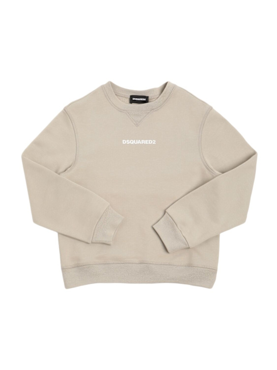 Dsquared2: Sweatshirt aus Baumwolle - Beige - kids-boys_0 | Luisa Via Roma