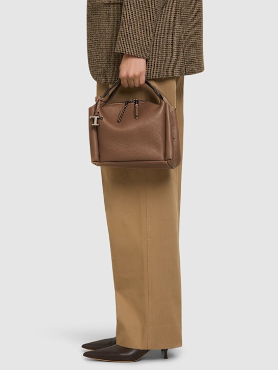 Tod's: Mini Bauletto leather top handle bag - women_1 | Luisa Via Roma