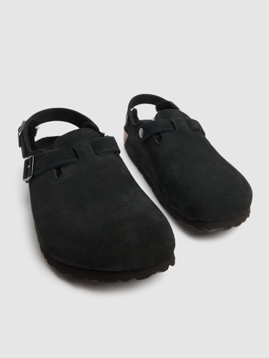 BIRKENSTOCK: Tokio shearling & suede sandals - women_1 | Luisa Via Roma