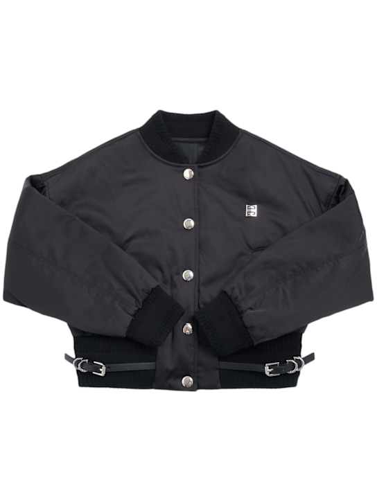 Givenchy: Bomberjacke aus Satin - kids-girls_0 | Luisa Via Roma