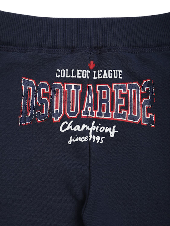 Dsquared2: Printed cotton sweatpants - Blue - kids-boys_1 | Luisa Via Roma