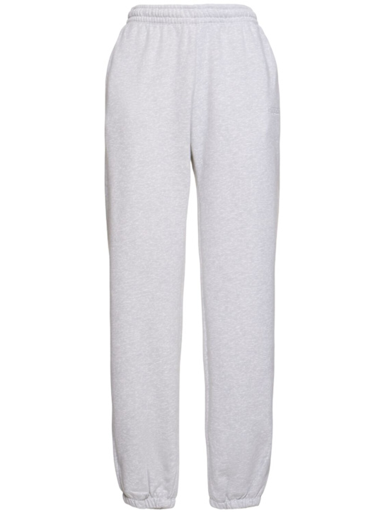 Rotate: Mimi cotton jersey sweatpants - Light Grey - women_0 | Luisa Via Roma