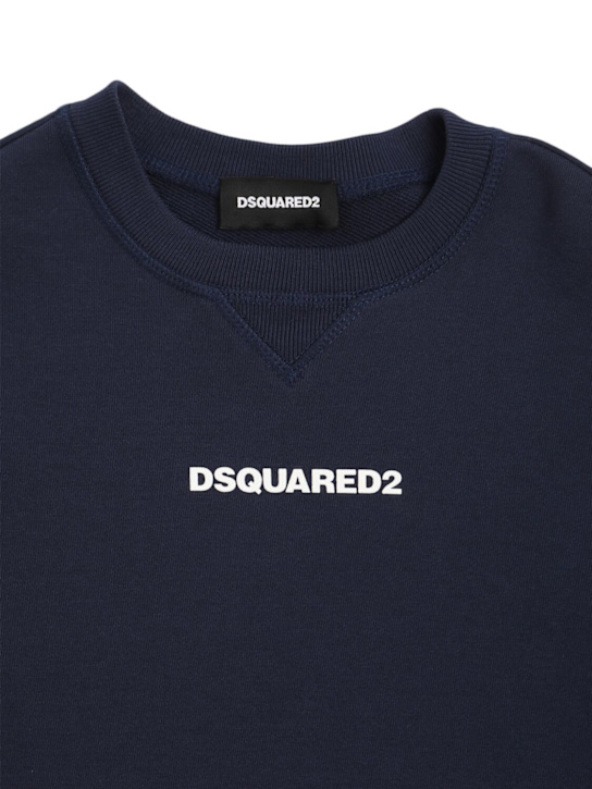 Dsquared2: Printed cotton crewneck sweatshirt - kids-girls_1 | Luisa Via Roma