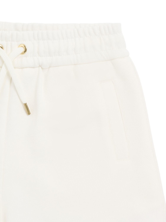 Chloé: Shorts in spugna di cotone - Bianco - kids-girls_1 | Luisa Via Roma