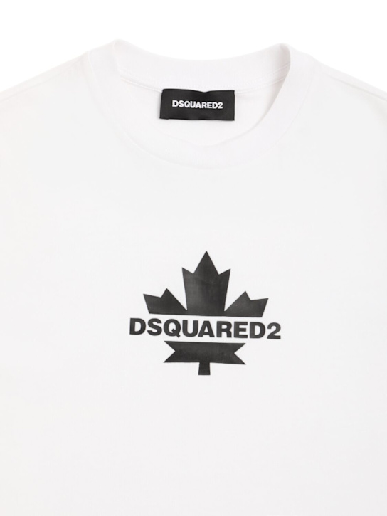 Dsquared2: Printed cotton jersey t-shirt - kids-boys_1 | Luisa Via Roma