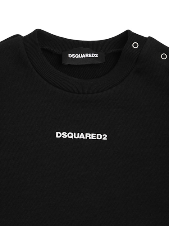 Dsquared2: Printed cotton crewneck sweatshirt - kids-girls_1 | Luisa Via Roma
