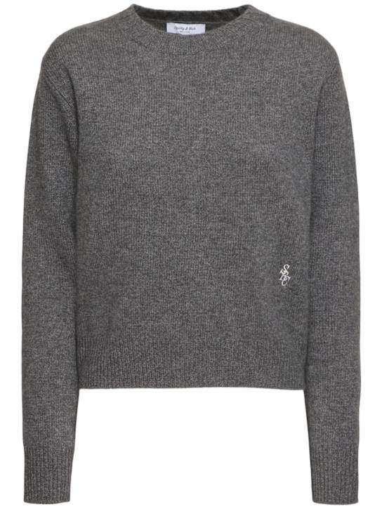 Sporty & Rich: SRC cashmere & wool crop sweater - women_0 | Luisa Via Roma