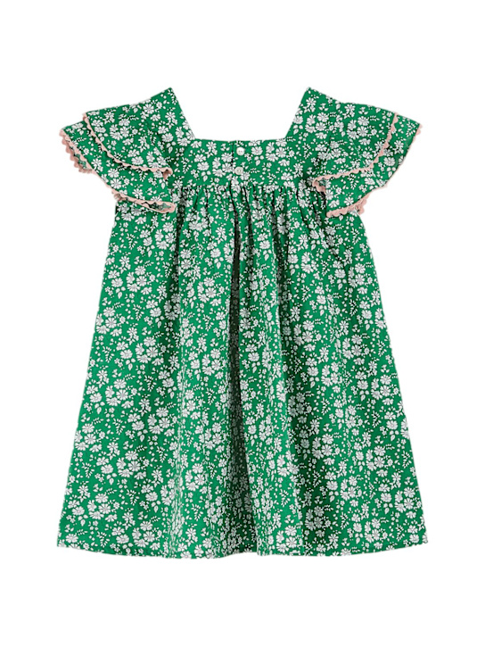 Emile & Ida: Vestito in popeline di cotone stampato - kids-girls_1 | Luisa Via Roma