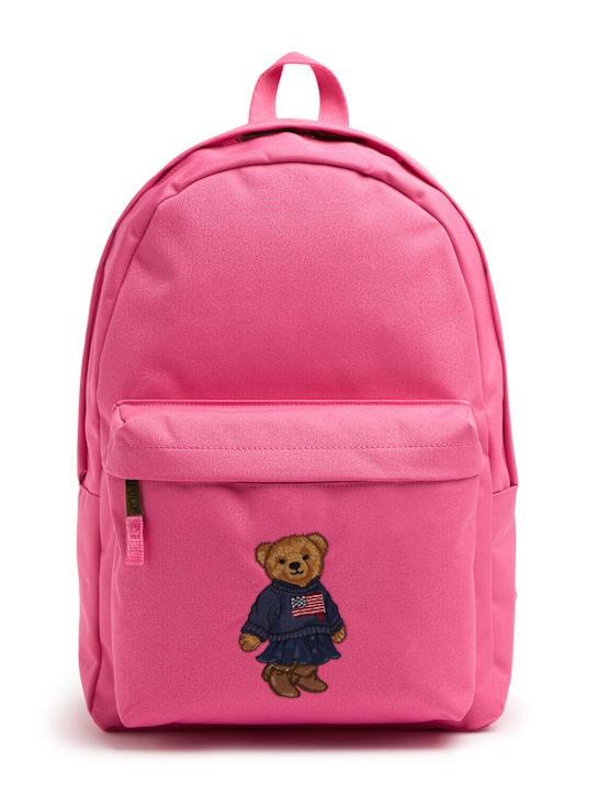 Polo Ralph Lauren: Bear print poly backpack - Pink - kids-boys_0 | Luisa Via Roma