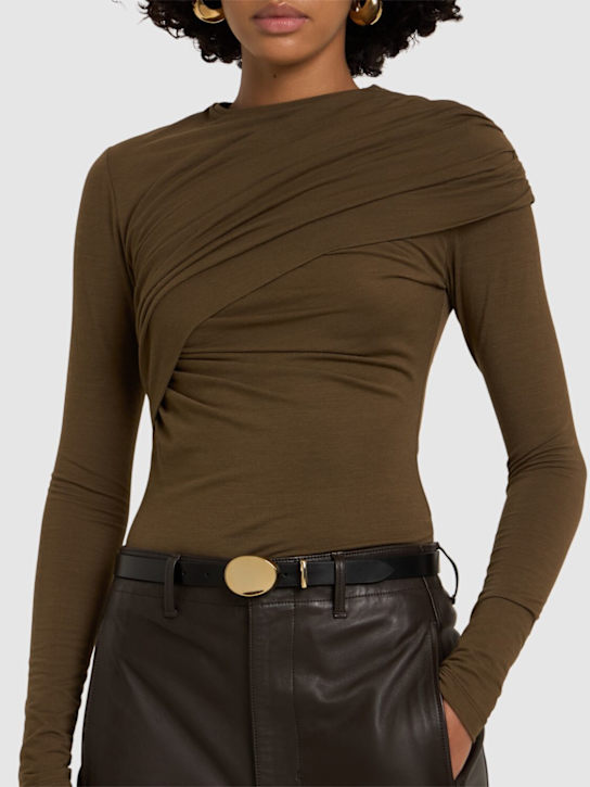 Isabel Marant: Silvana leather belt - women_1 | Luisa Via Roma