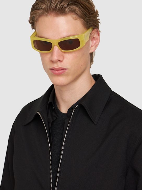 Port Tanger: Hads acetate sunglasses w/ tobacco lens - Yellow - men_2 | Luisa Via Roma