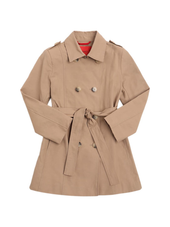 MAX&Co.: Trench in misto cotone con cintura - kids-girls_0 | Luisa Via Roma