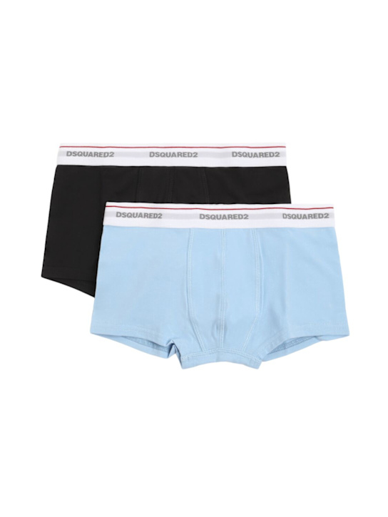 Dsquared2: Set di 2 boxer in jersey - kids-boys_0 | Luisa Via Roma