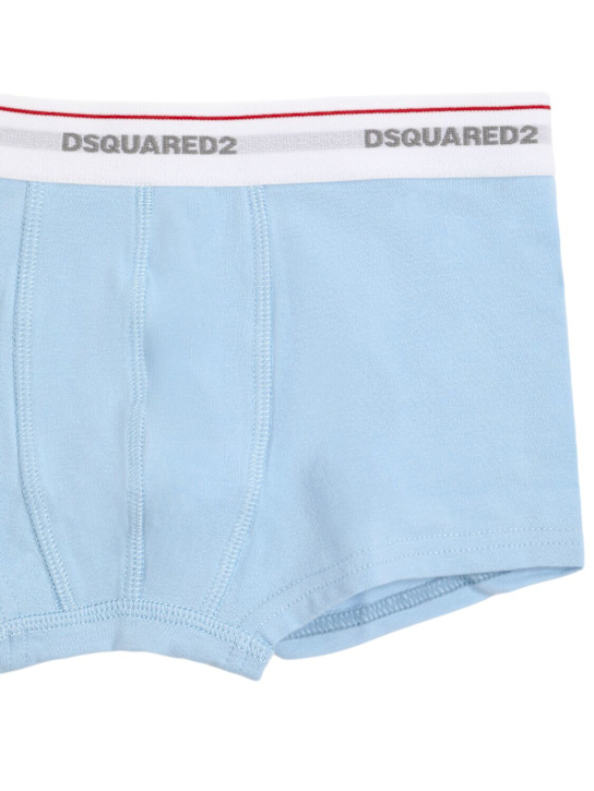 Dsquared2: Set di 2 boxer in jersey - kids-boys_1 | Luisa Via Roma