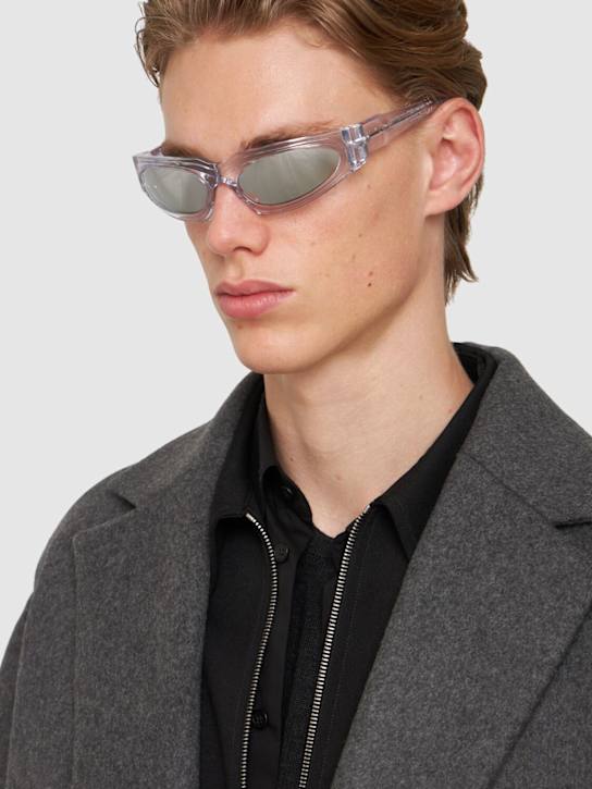 Kuboraum Berlin: E21 Round acetate sunglasses - Transparent/Mir - men_2 | Luisa Via Roma