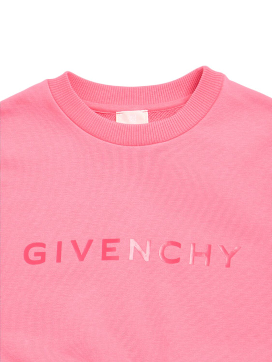 Givenchy: Felpa girocollo con stampa - Rosa - kids-girls_1 | Luisa Via Roma