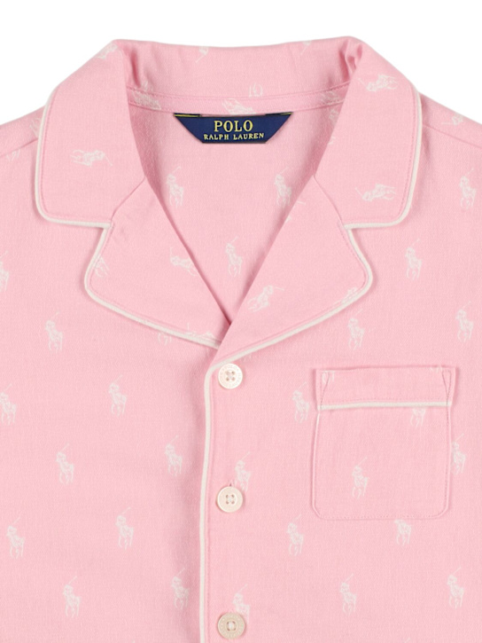 Polo Ralph Lauren: Bedruckter Schlafanzug aus Baumwollflanell - kids-girls_1 | Luisa Via Roma