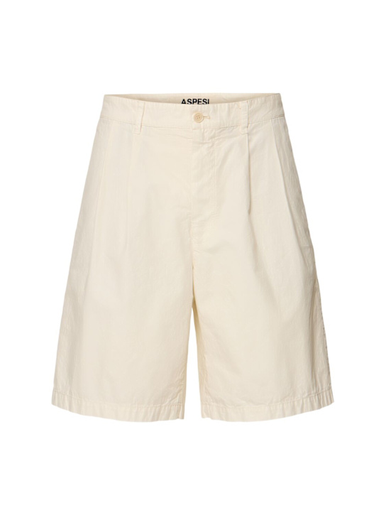 ASPESI: Cotton canvas Bermuda shorts - 85043 - men_0 | Luisa Via Roma