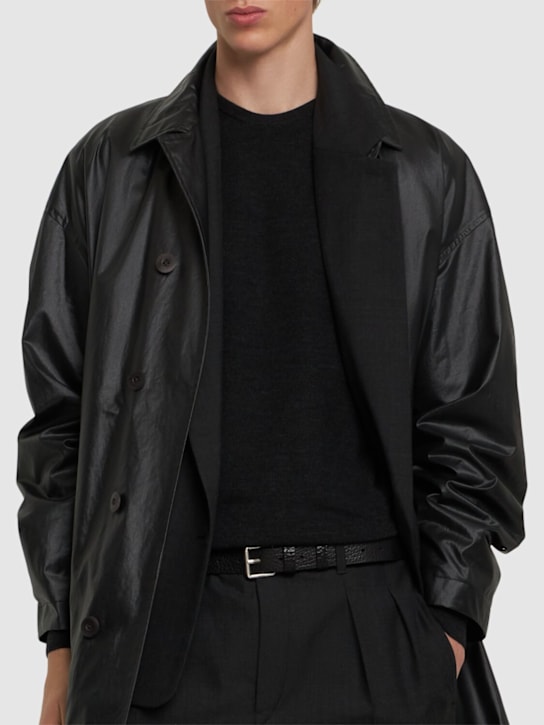 Lemaire: 30mm Leather belt - men_1 | Luisa Via Roma