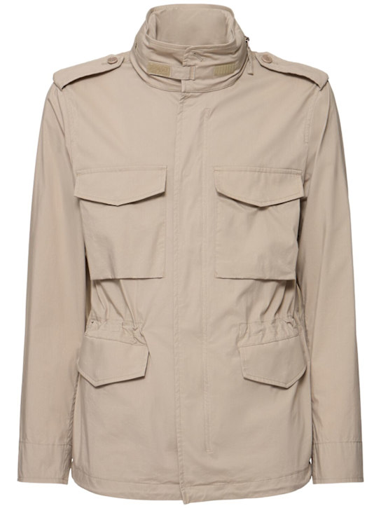 ASPESI: Minifield cotton blend poplin jacket - men_0 | Luisa Via Roma