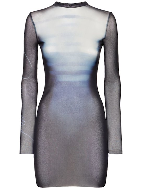 Le Mâle printed mesh mini dress - Thumbnail 1