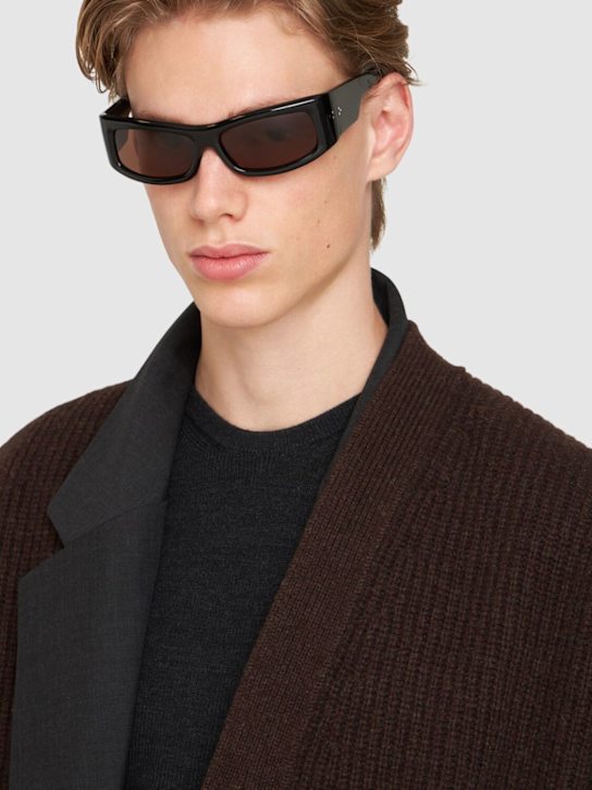 Port Tanger: Hads acetate sunglasses w/ tobacco lens - Black - men_2 | Luisa Via Roma