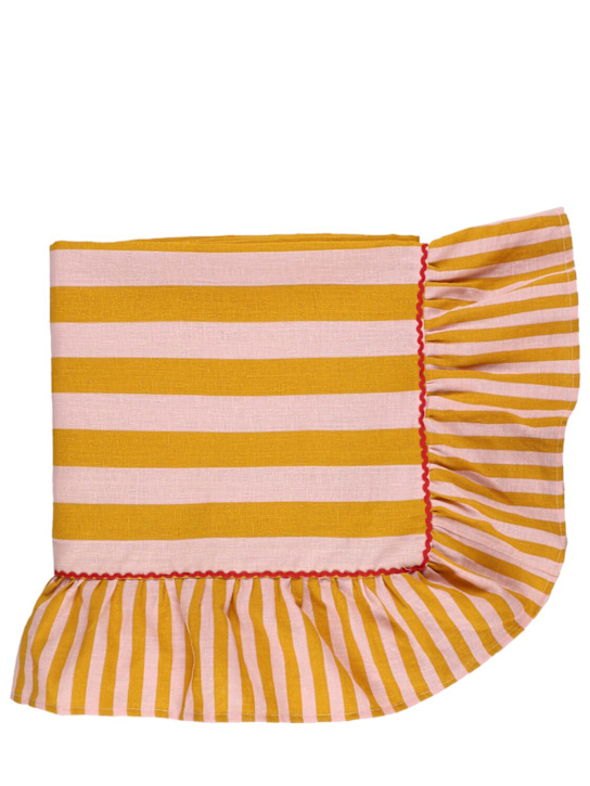 Bitossi Home: Gala striped tablecloth - Orange - ecraft_0 | Luisa Via Roma