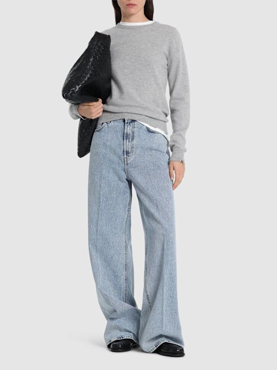 Toteme: Organic denim wide jeans - Blue - women_1 | Luisa Via Roma