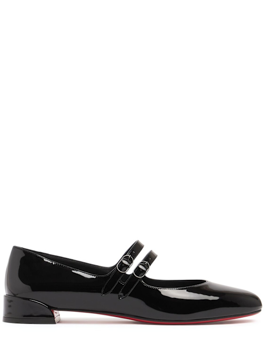 Christian Louboutin: 20mm Sweet Jane patent leather heels - Black - women_0 | Luisa Via Roma