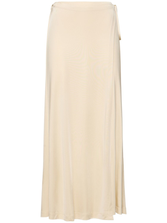 Helmut Lang: Fluid viscose midi wrap skirt - women_0 | Luisa Via Roma