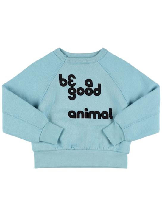 The Animals Observatory: Animal Shark コットンブレンドスウェットシャツ - kids-girls_0 | Luisa Via Roma
