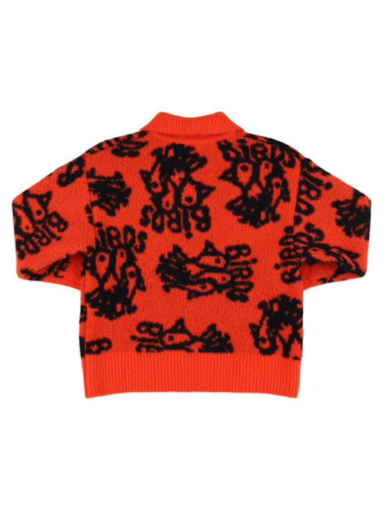 The Animals Observatory: Raven poly knit polo sweater - Orange - kids-boys_2 | Luisa Via Roma