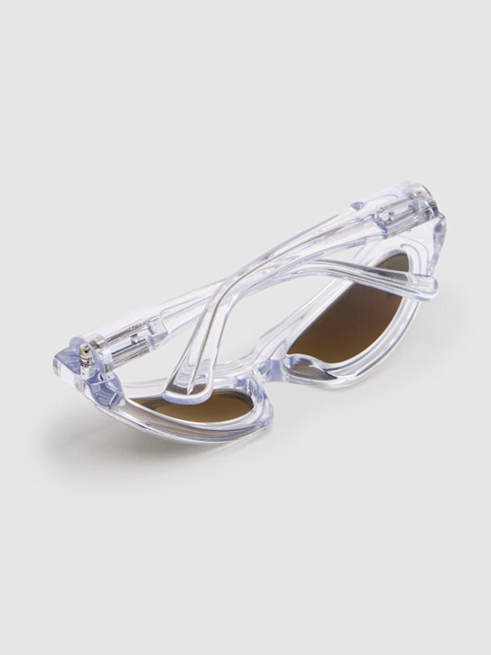 Kuboraum Berlin: E21 Round acetate sunglasses - Transparent/Mir - men_3 | Luisa Via Roma