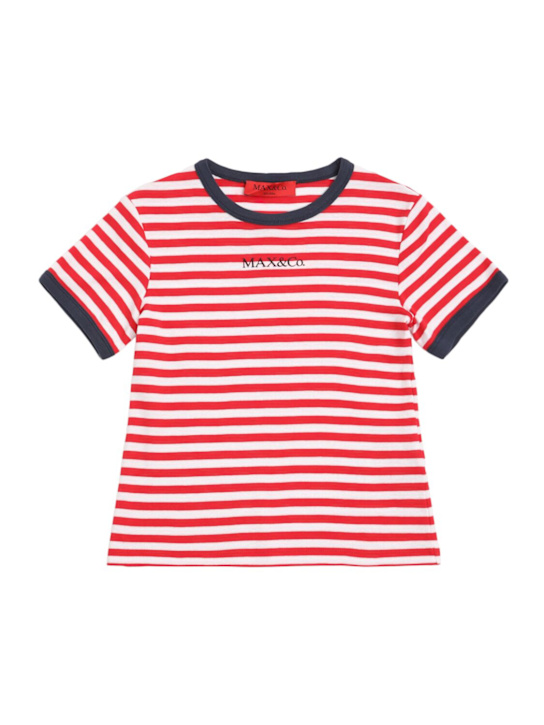 MAX&Co.: コットンジャージーTシャツ - レッド - kids-girls_0 | Luisa Via Roma