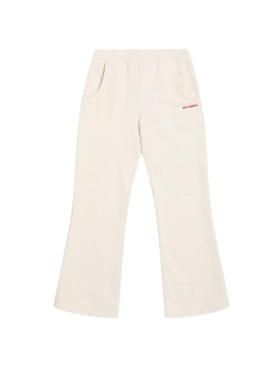 MAX&Co.: Pantaloni in felpa di cotone - Bianco - kids-girls_0 | Luisa Via Roma