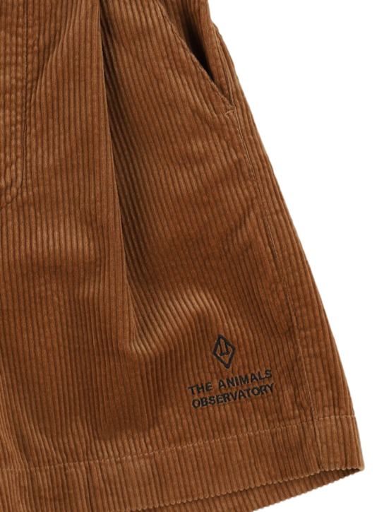 The Animals Observatory: Monkey cotton corduroy shorts - kids-boys_1 | Luisa Via Roma