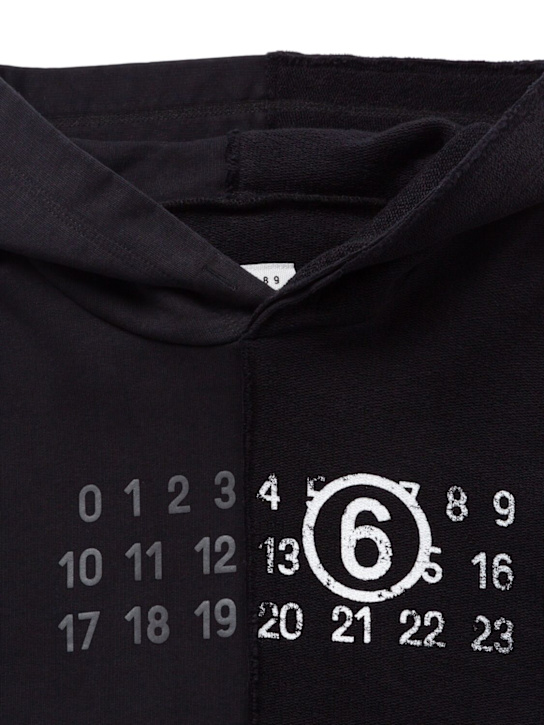 MM6 Maison Margiela: コットンフーディー - kids-boys_1 | Luisa Via Roma