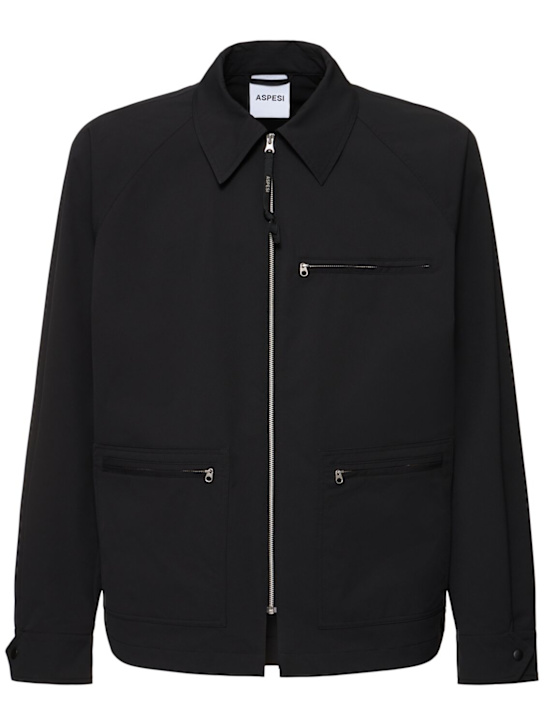 ASPESI: Water-repellent poly twill jacket - 10241 - men_0 | Luisa Via Roma