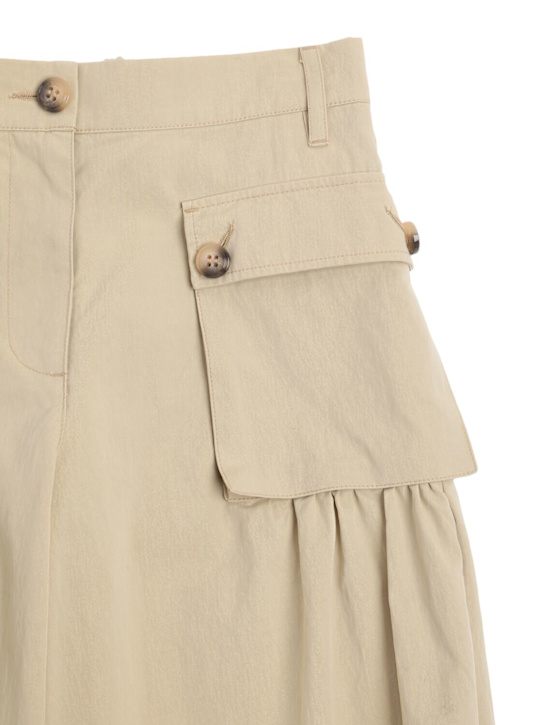 MAX&Co.: Pantaloni cargo in gabardina di misto cotone - Beige - kids-girls_1 | Luisa Via Roma