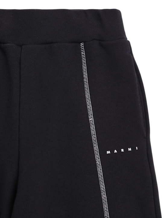 Marni Junior: Trainingshose aus Baumwolle - Dunkelblau - kids-boys_1 | Luisa Via Roma