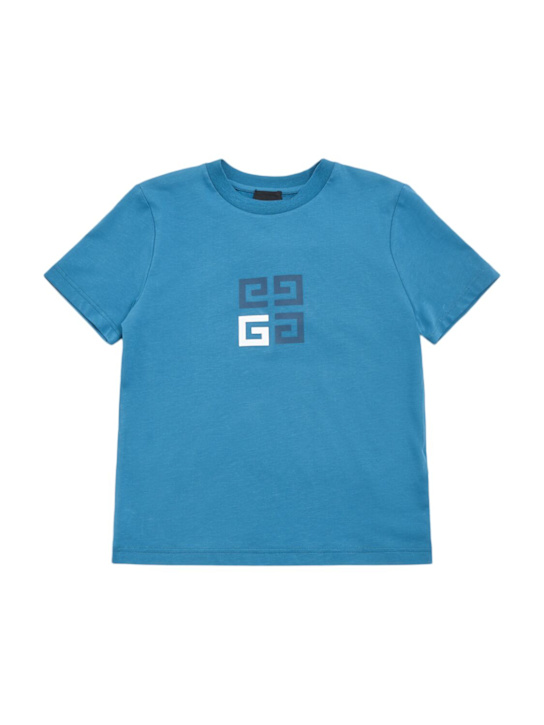 Givenchy: Camiseta de jersey de algodón estampada - kids-girls_0 | Luisa Via Roma