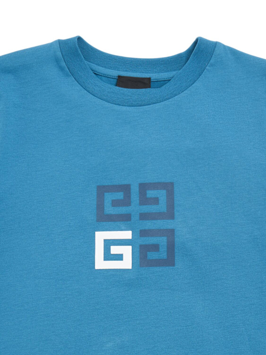 Givenchy: Camiseta de jersey de algodón estampada - kids-girls_1 | Luisa Via Roma