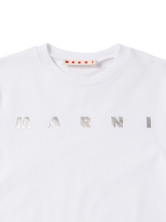 Marni Junior: Bedrucktes Crop-T-Shirt aus Baumwolljersey - kids-girls_1 | Luisa Via Roma