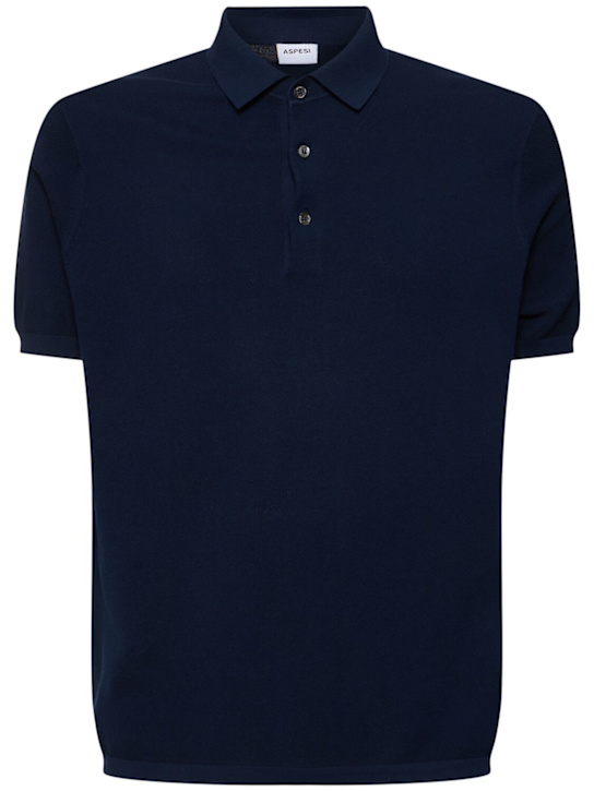 ASPESI: Mod. m062 piquet polo - Blue - men_0 | Luisa Via Roma